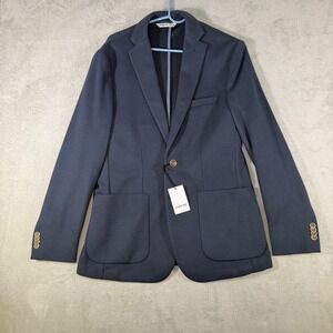 Hyden Yoo Jameson Knit Blazer Mid‎ Blue Mens Medium MBCJ2404 New